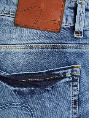 blue cotton washed jeans - 15926666 - Standard Image - 5