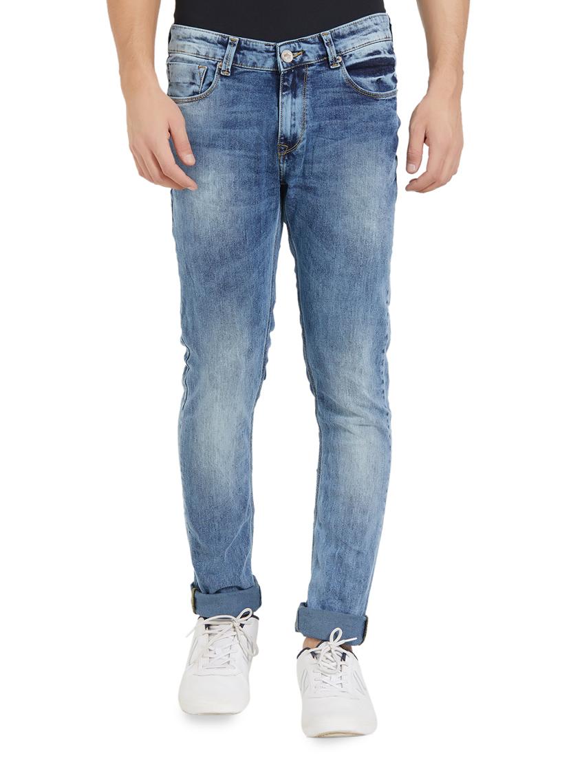 blue cotton washed jeans - 15926666 - Zoom Image - 1
