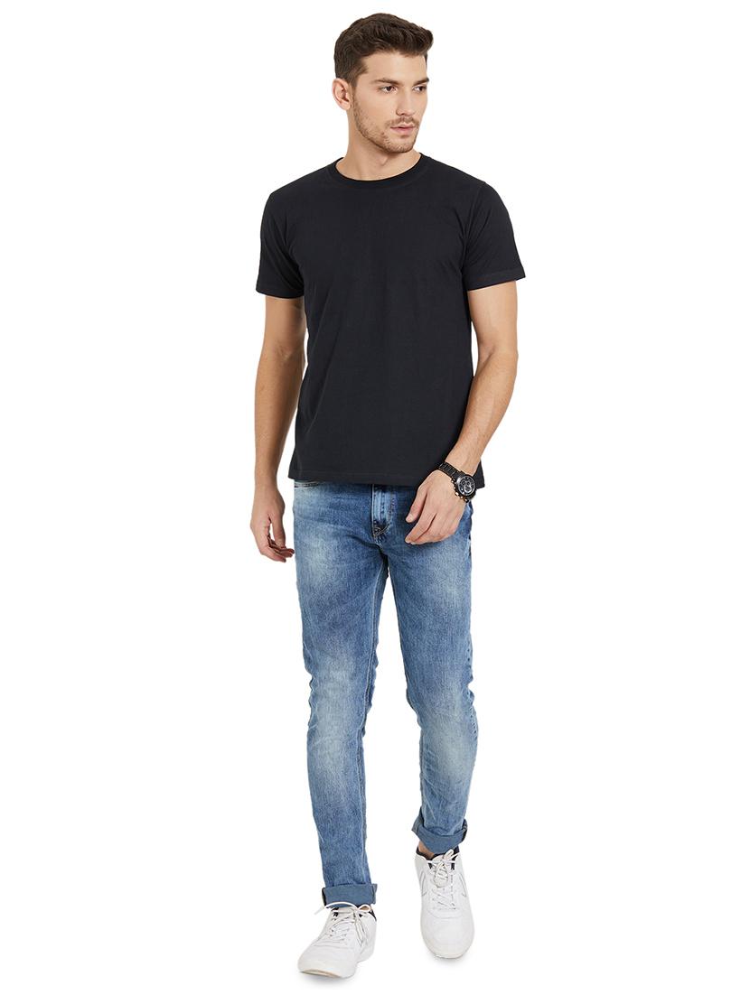 blue cotton washed jeans - 15926666 - Zoom Image - 4