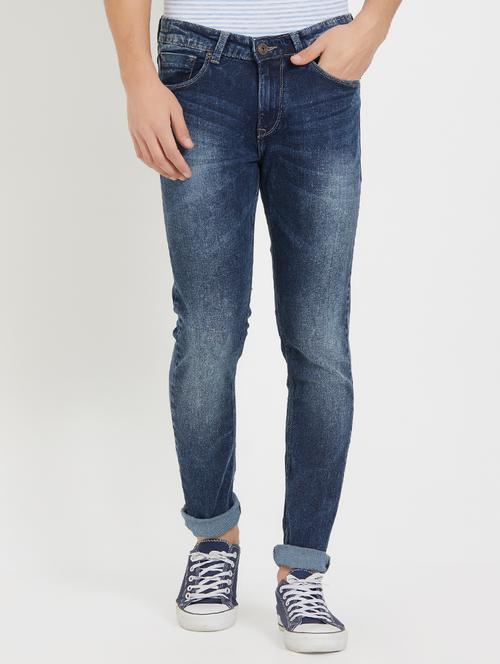 blue light washed denim jeans - 15926667 - Standard Image - 1