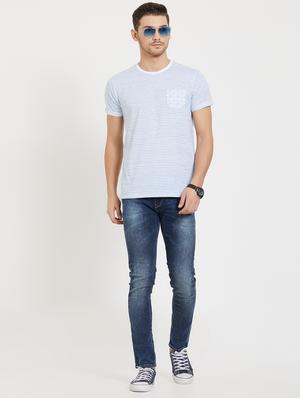 blue light washed denim jeans - 15926667 - Standard Image - 4