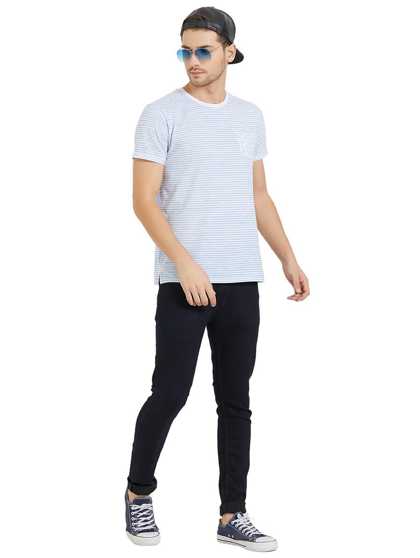 blue cotton plain jeans - 15926668 - Zoom Image - 4