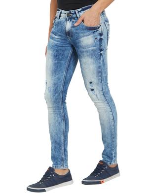 blue heavy washed ripped denim jeans - 15926670 - Standard Image - 2