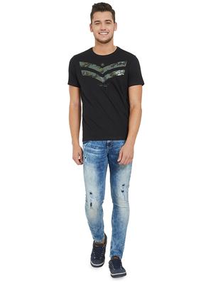 blue heavy washed ripped denim jeans - 15926670 - Standard Image - 4
