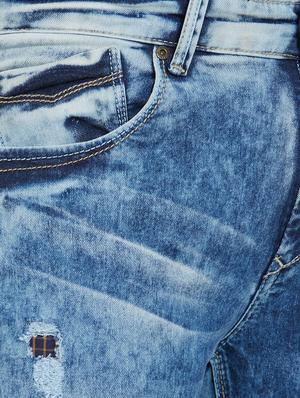 blue heavy washed ripped denim jeans - 15926670 - Standard Image - 5