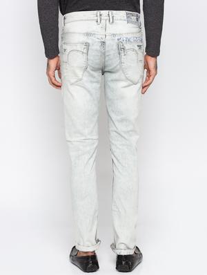 grey heavy washed patched denim jeans - 15926671 - Standard Image - 3