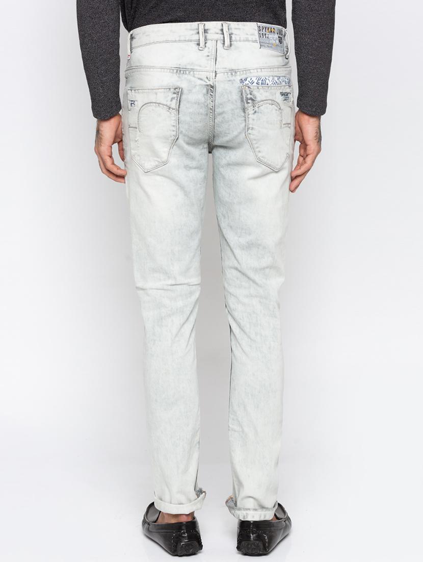 grey heavy washed patched denim jeans - 15926671 - Zoom Image - 3