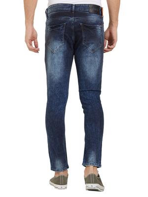 blue light washed patched denim jeans - 15926673 - Standard Image - 3