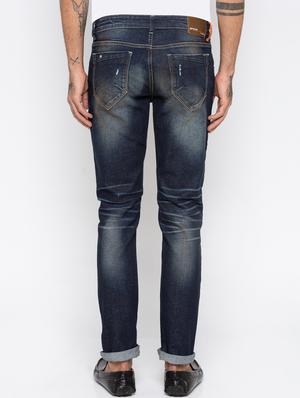 blue light washed ripped denim jeans - 15926675 - Standard Image - 3
