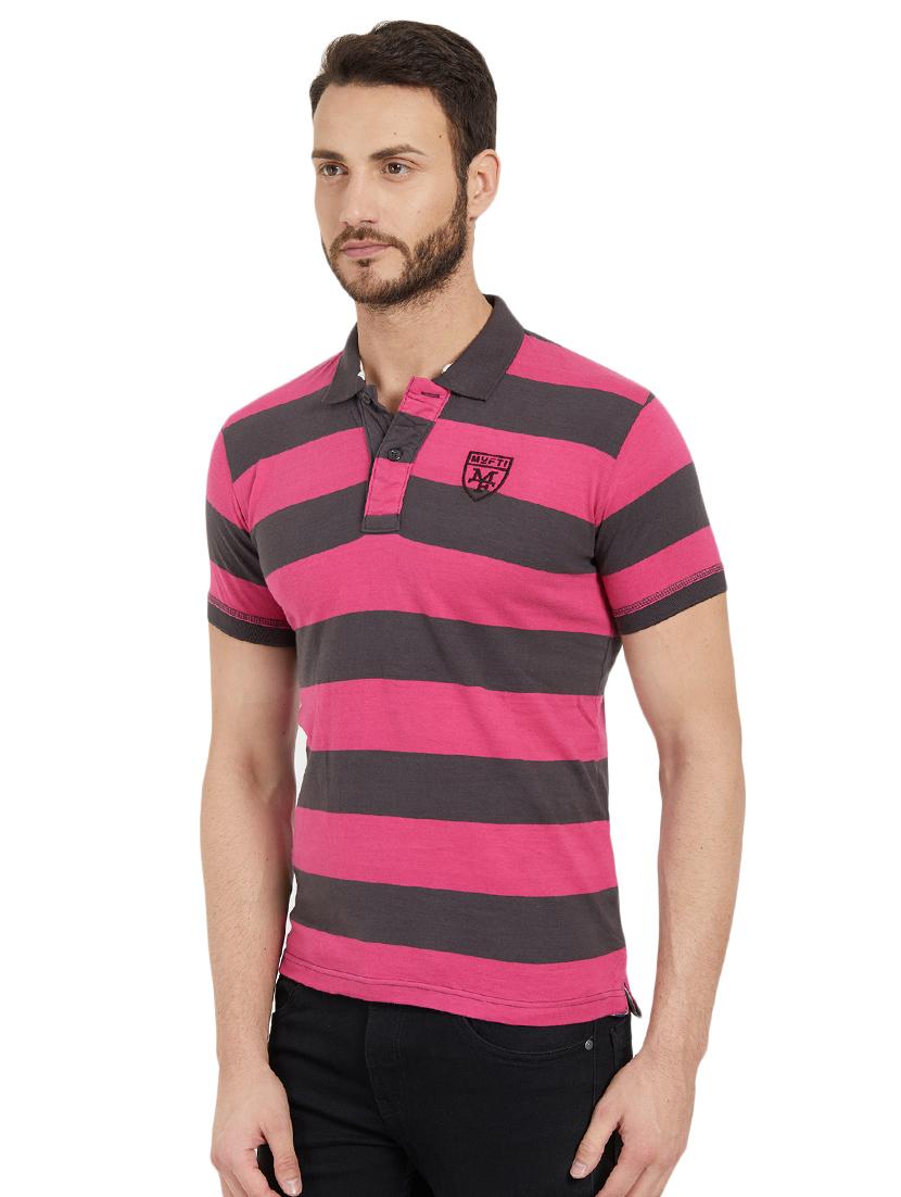pink cotton polo t-shirt - 15926714 - Zoom Image - 2