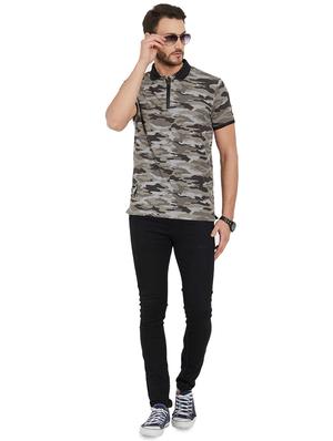 grey cotton all over print t-shirt - 15926736 - Standard Image - 4