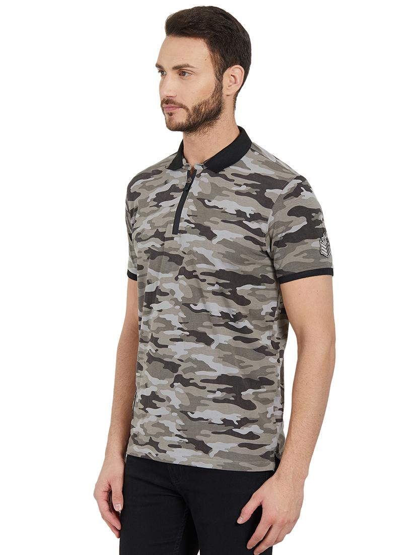 grey cotton all over print t-shirt - 15926736 - Zoom Image - 2
