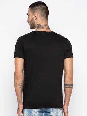 black cotton printed t-shirt - 15926740 - Standard Image - 3