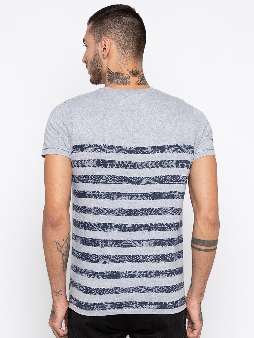 grey cotton back print t-shirt - 15926743 - Zoom Image - 3