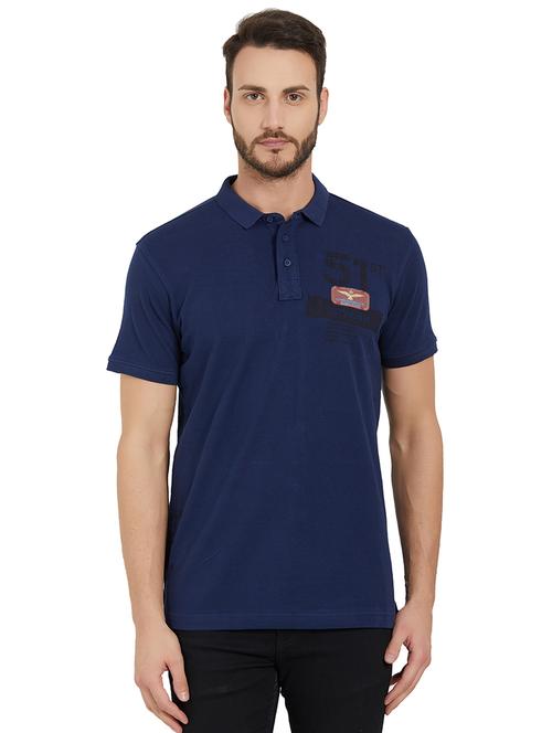 blue cotton polo t-shirt - 15926744 - Standard Image - 1