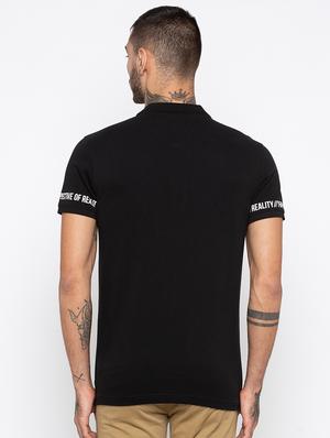 black cotton polo t-shirt - 15926745 - Standard Image - 3