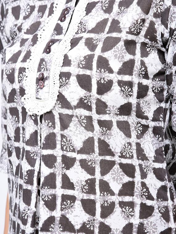 printed kurta with palazzo set - 15926938 - Zoom Image - 4