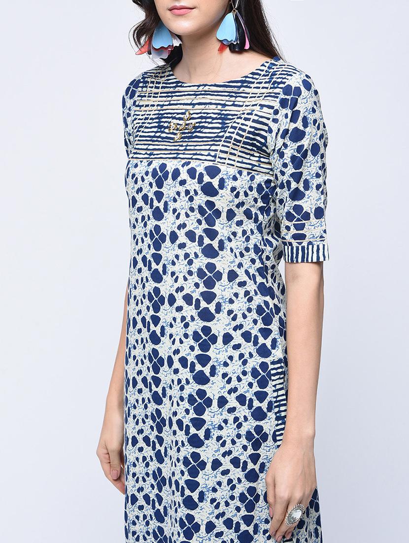printed kurta with palazzo set - 15926954 - Zoom Image - 3