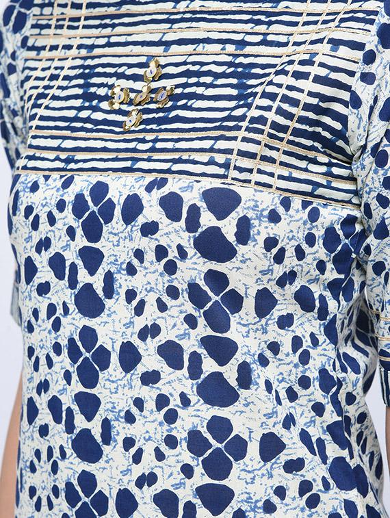 printed kurta with palazzo set - 15926954 - Zoom Image - 4