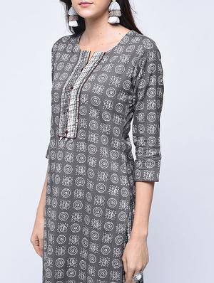 printed kurta with palazzo set - 15926955 - Standard Image - 3