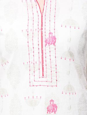 sequined printed kurta with palazzo set - 15926957 - Standard Image - 4