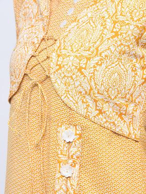printed front slit kurta with palazzo set - 15926960 - Standard Image - 4