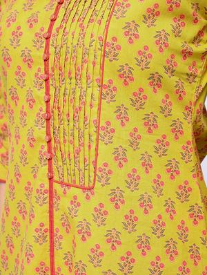 printed drawstring kurta with palazzo set - 15926962 - Standard Image - 4