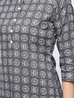 printed kurta with palazzo set - 15926972 - Standard Image - 4