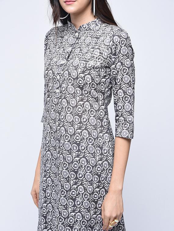 printed kurta with palazzo set - 15926977 - Zoom Image - 3