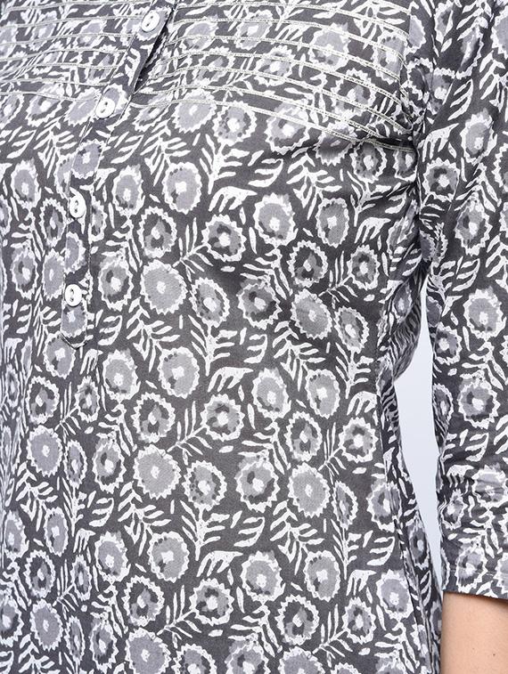 printed kurta with palazzo set - 15926977 - Zoom Image - 4