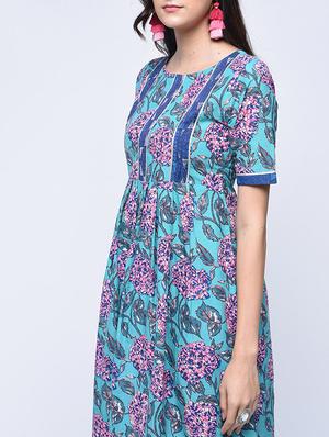 printed gota patti kurta with palazzo set - 15926978 - Standard Image - 3