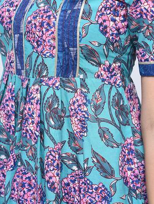 printed gota patti kurta with palazzo set - 15926978 - Standard Image - 4