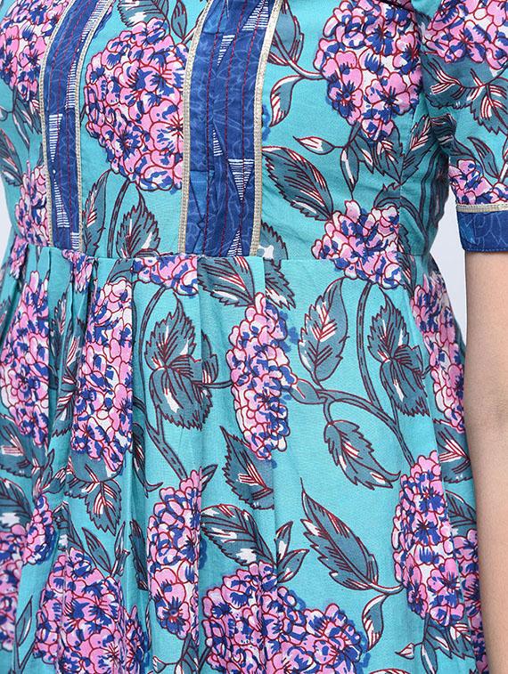 printed gota patti kurta with palazzo set - 15926978 - Zoom Image - 4