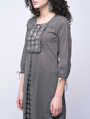 printed layered kurta with palazzo set - 15926997 - Standard Image - 3