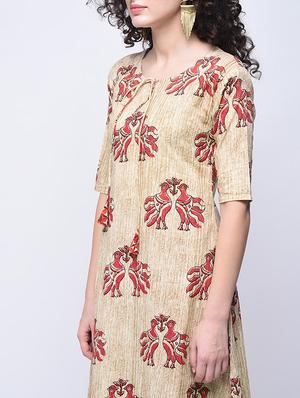 printed kurta with palazzo set - 15927002 - Standard Image - 3