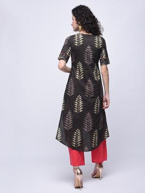 printed kurta with palazzo set - 15927004 - Standard Image - 2