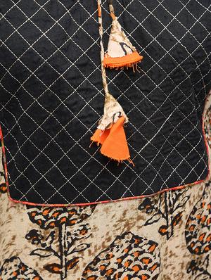 yoke design a-line kurta with palazzo set - 15927008 - Standard Image - 3