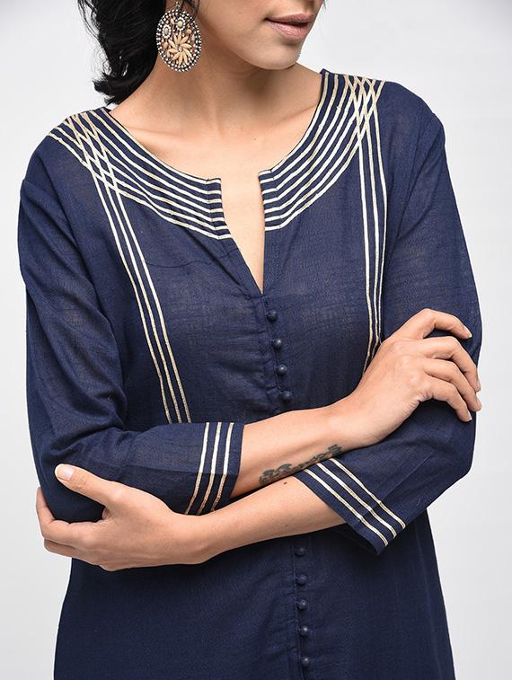gota patti kurta with palazzo set - 15927020 - Zoom Image - 4