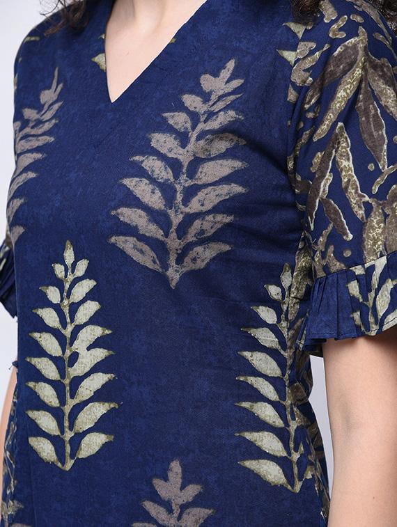 printed asymmetric kurta with palazzo set - 15927030 - Zoom Image - 3