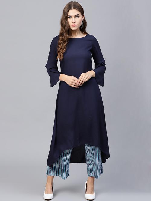 solid high-low kurta - 15927058 - Standard Image - 1