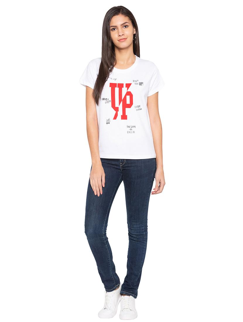 round neck graphic print tee - 15927495 - Zoom Image - 4