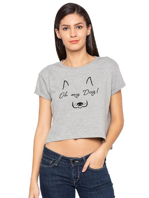 graphic print crop tee - 15927496 - Standard Image - 1