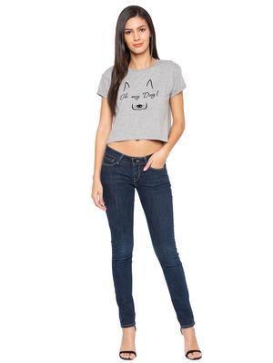 graphic print crop tee - 15927496 - Standard Image - 4