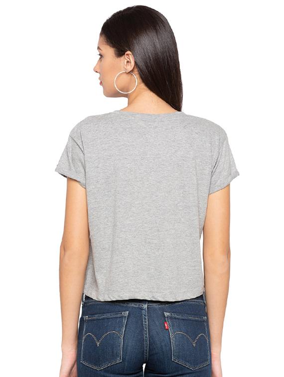 graphic print crop tee - 15927496 - Zoom Image - 3
