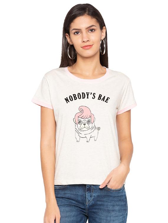 graphic print short sleeved tee - 15927499 - Zoom Image - 1