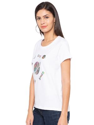 sequined short sleeved tee - 15927500 - Standard Image - 2