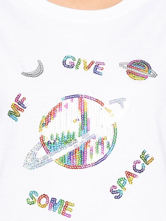 sequined short sleeved tee - 15927500 - Zoom Image - 5