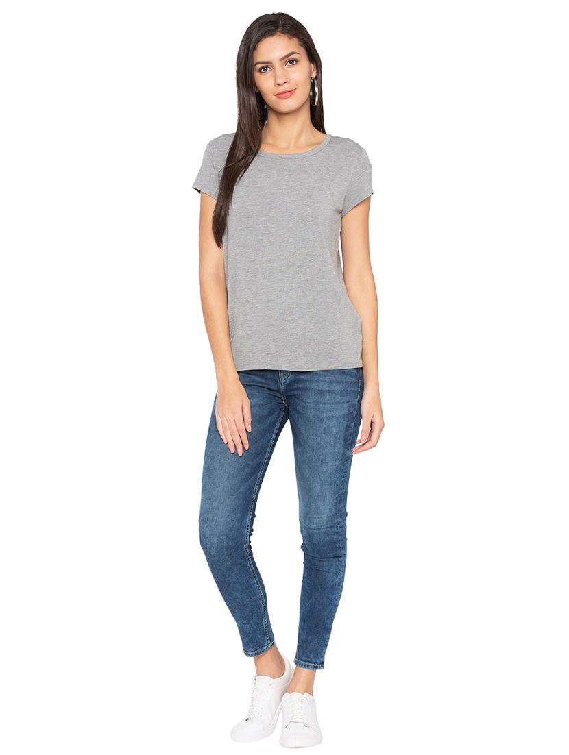 round neck melange tee - 15927505 - Zoom Image - 4