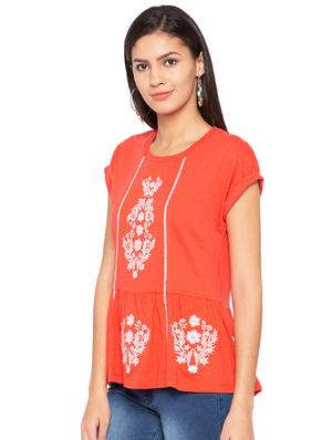 ladder lace embroidered top - 15927514 - Standard Image - 2