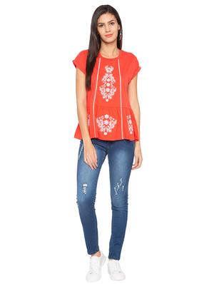 ladder lace embroidered top - 15927514 - Standard Image - 4